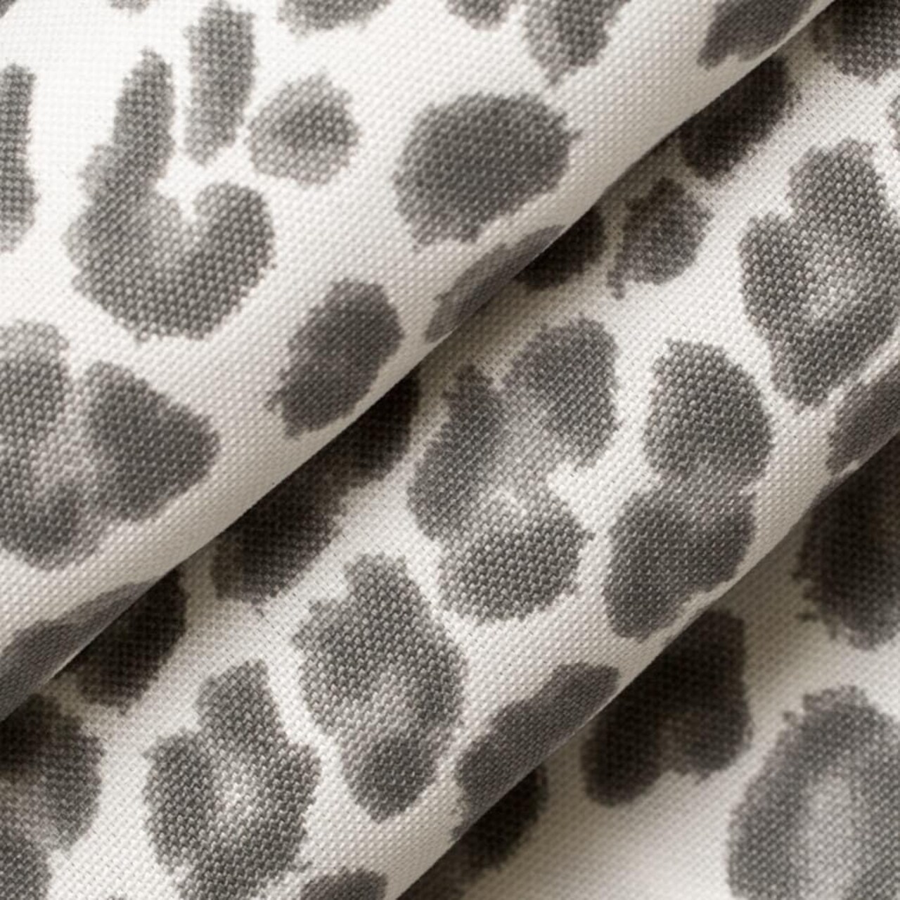 Grey Stain Resistant Performance Pet Friendly Animal Print Print Upholstery Fabric by The Yard - SKU: Princeton Flint
